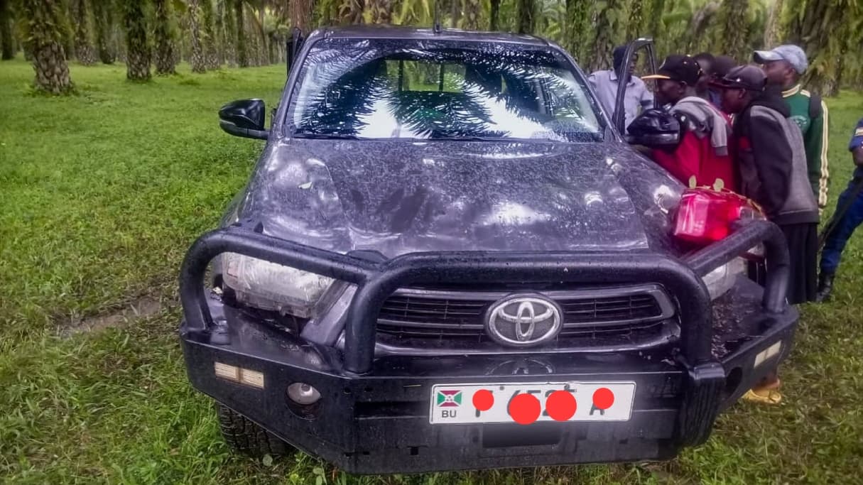 Véhicule accidenté du ministre Bugaga