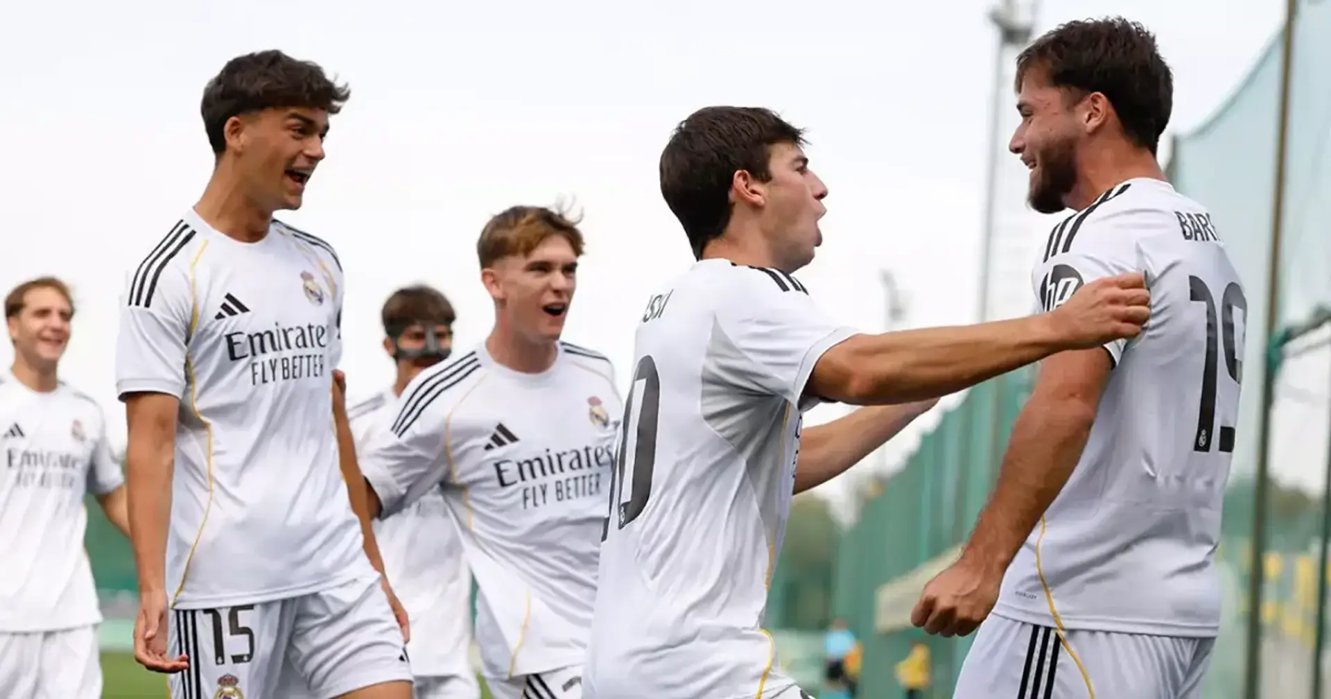 La joie des joueurs du Real Madrid U-19
